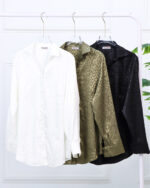 شومیز ساتن زنانه پلنگی 1731 - Image 7