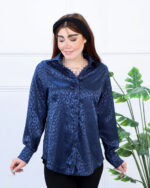 شومیز ساتن زنانه پلنگی 1731 - Image 4