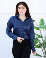 شومیز ساتن زنانه پلنگی 1731 - Image 2