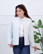 کت یقه گرد زنانه پروانه 1732