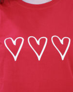 تیشرت یقه گرد چاپی طرح قلب 1737 - Image 5