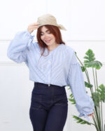 شومیز زنانه راه راه دایان 1751 - Image 11