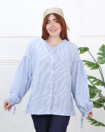 شومیز زنانه راه راه دایان 1751 - Image 6