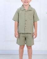 ست پیراهن و شلوارک کنفی پسرانه 1695