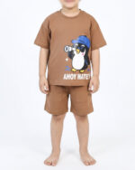 ست تیشرت و شلوارک چاپی پنگوئن 1714 - Image 3