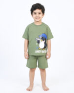 ست تیشرت و شلوارک چاپی پنگوئن 1714 - Image 2