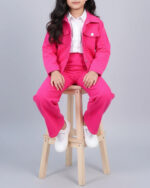 ست سه تکه پیراهن و کت و شلوار کتان بچه گانه 1702 - Image 3