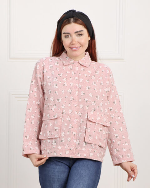 شومیز گل گلی صورتی زنانه آیپوش