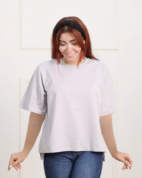 تیشرت باکسی زنانه گندم 2076