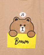 تیشرت آستین کوتاه زنانه BROWN تک خرس 2082 - Image 6