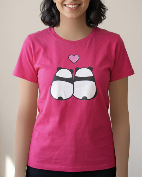 تی شرت آستین کوتاه زنانه پاندا 2068