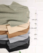 تیشرت بافت یقه گرد ستونی 2182 - Image 6