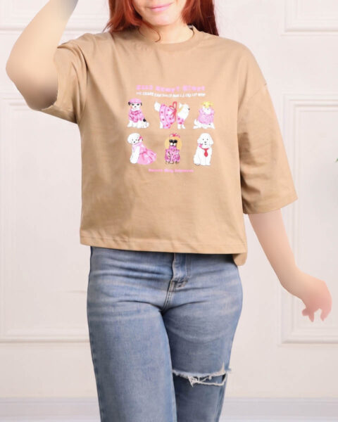 تیشرت باکسی dog زنانه 2111
