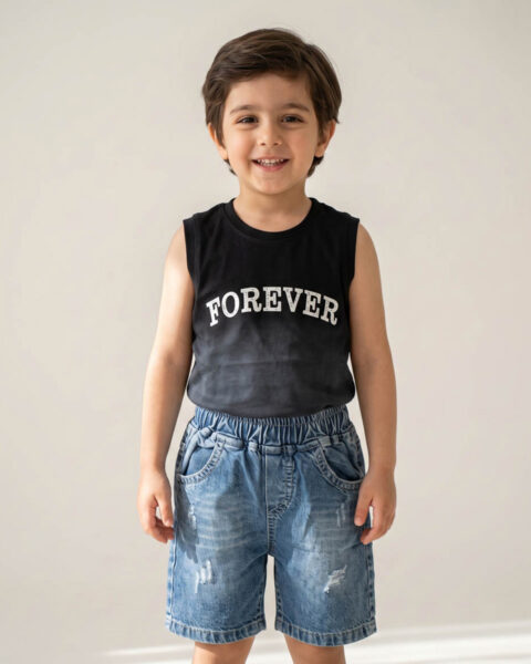 ست تاپ و شلوارک forever بچه گانه 2119